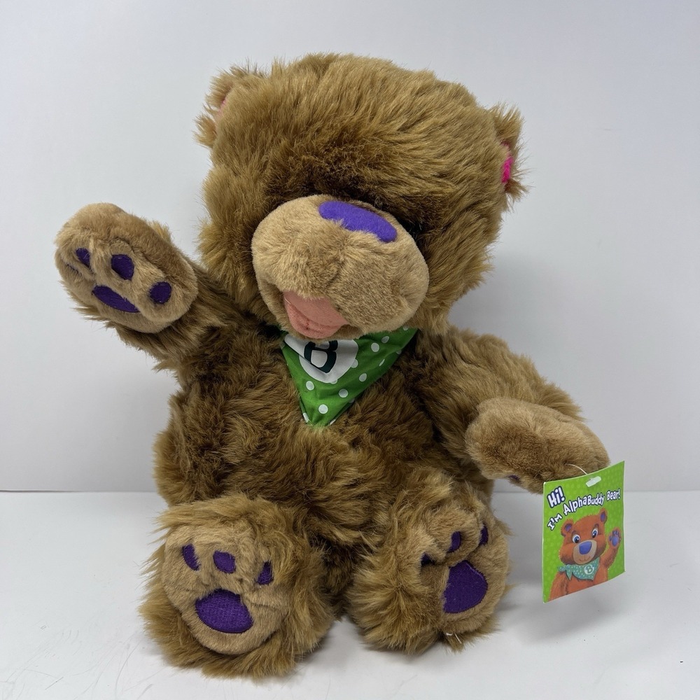 Alpha Buddy Bear Plush Hand Puppet 14 Inch Pearson Scott Foresman Stuffed Animal